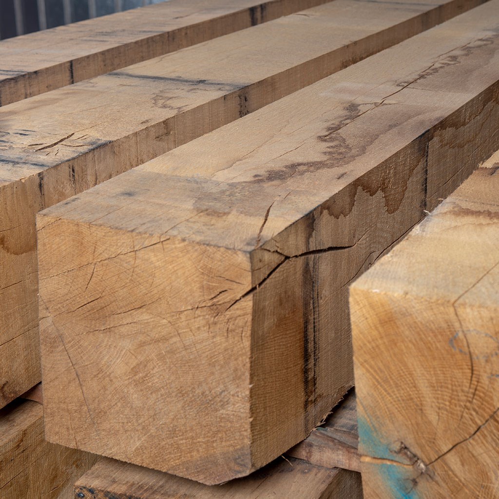 Timber Beams European Oak sawn 100 x 100 mm