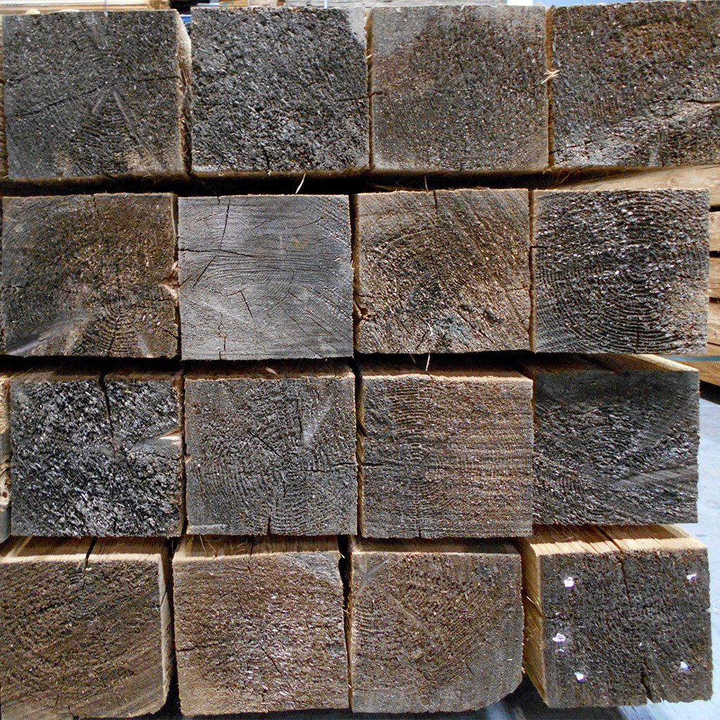 Travi antichi Abete/Pino evaporato macinato a macchina, spazzolato 5000 x 180 x 180 mm