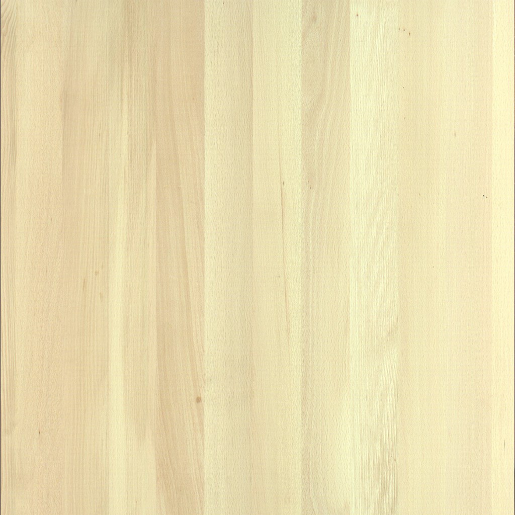 1-layer solid wood panel unsteamed Beech | made to order | continuous lamellas