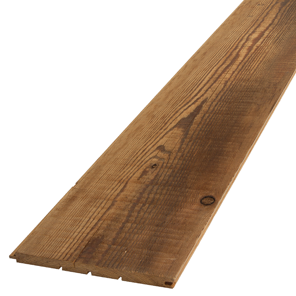Wall panels PIZ BADILE Larch steamed band saw cut with water stains