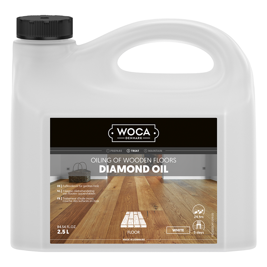 WOCA Diamond-Öl weiss 2.5 l Grundbehandlung von Holzböden