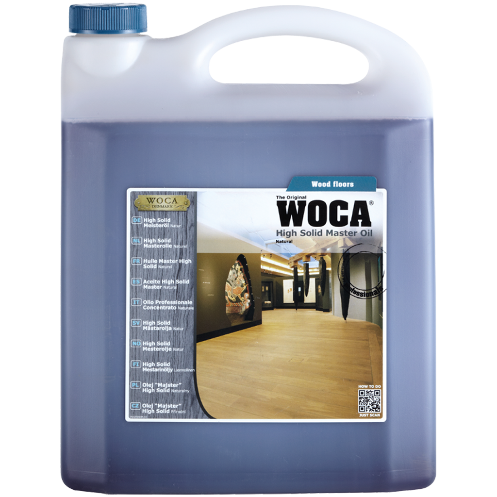 WOCA High Solid Meisteröl natur 5.0 l Grundbehandlung von Holzböden (nur maschinell)
