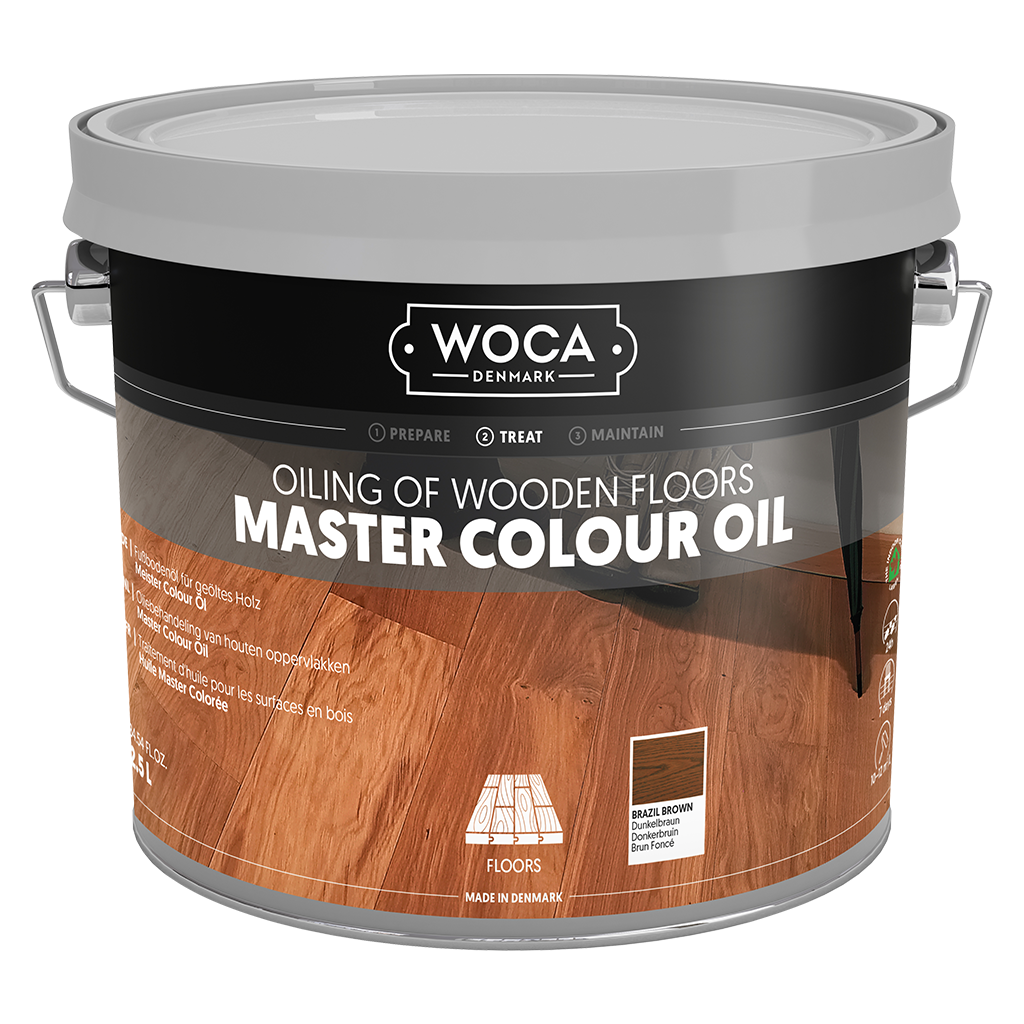 WOCA Meister Colouröl 102 dunkelbraun 2.5 l mit Farbpigmenten basierend auf Meisteröl