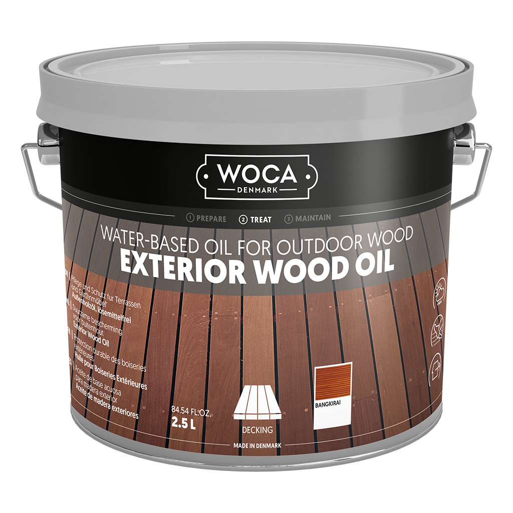 WOCA Exterior-Öl (Wood Oil) Bangkirai 2.5 l Grundbehandlung/Pflege von Holz im Aussenbereich