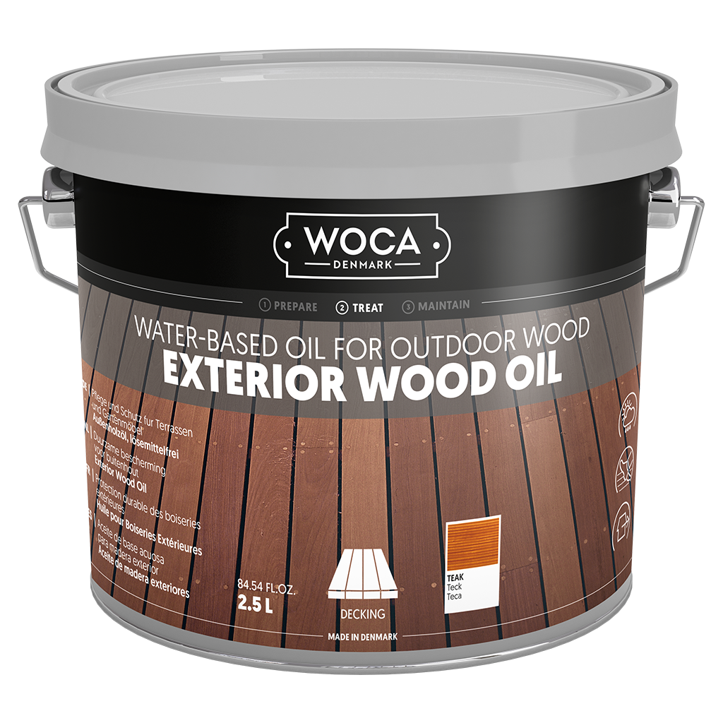 WOCA Exterior-Öl (Wood Oil) Teak 2.5 l Grundbehandlung/Pflege von Holz im Aussenbereich