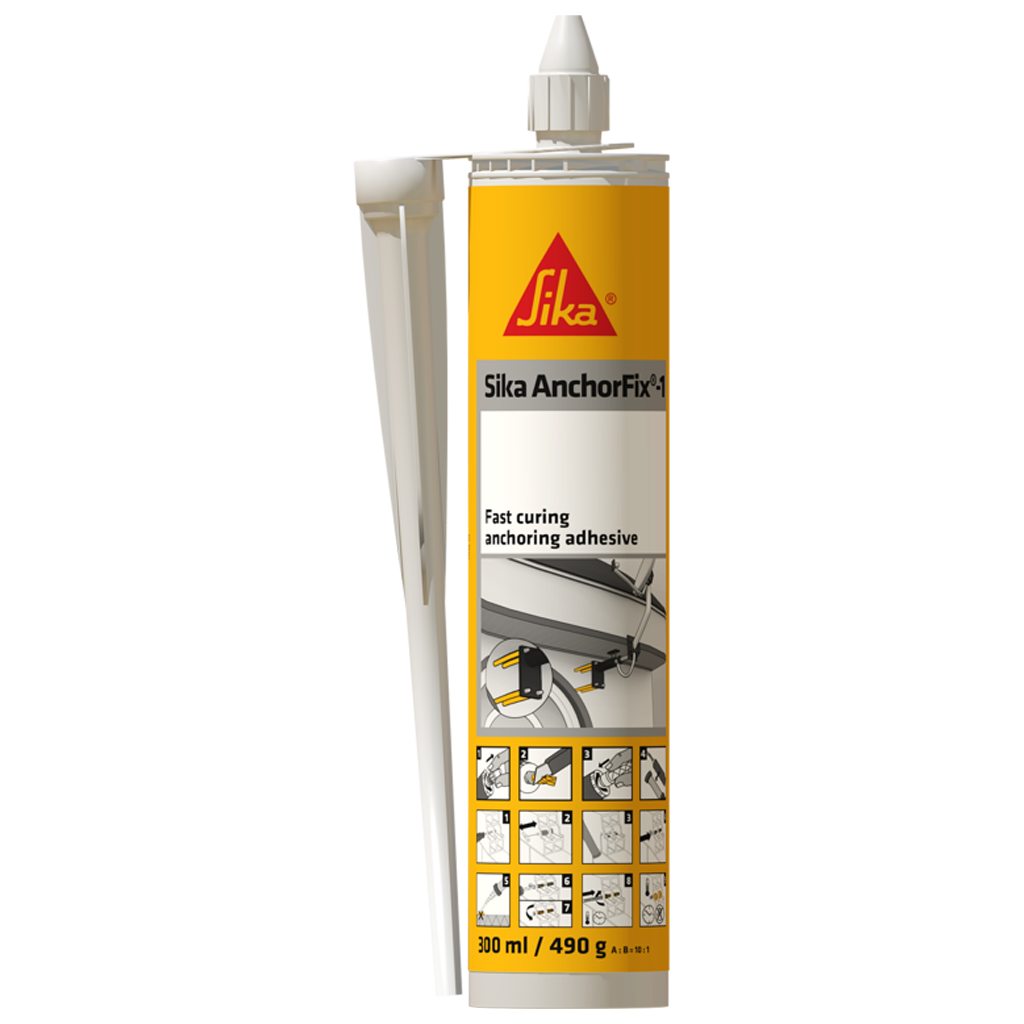 Sika AnchorFix®-1 | colle de scellement d'ancrages à durcissement rapide de 300 ml (A+B)