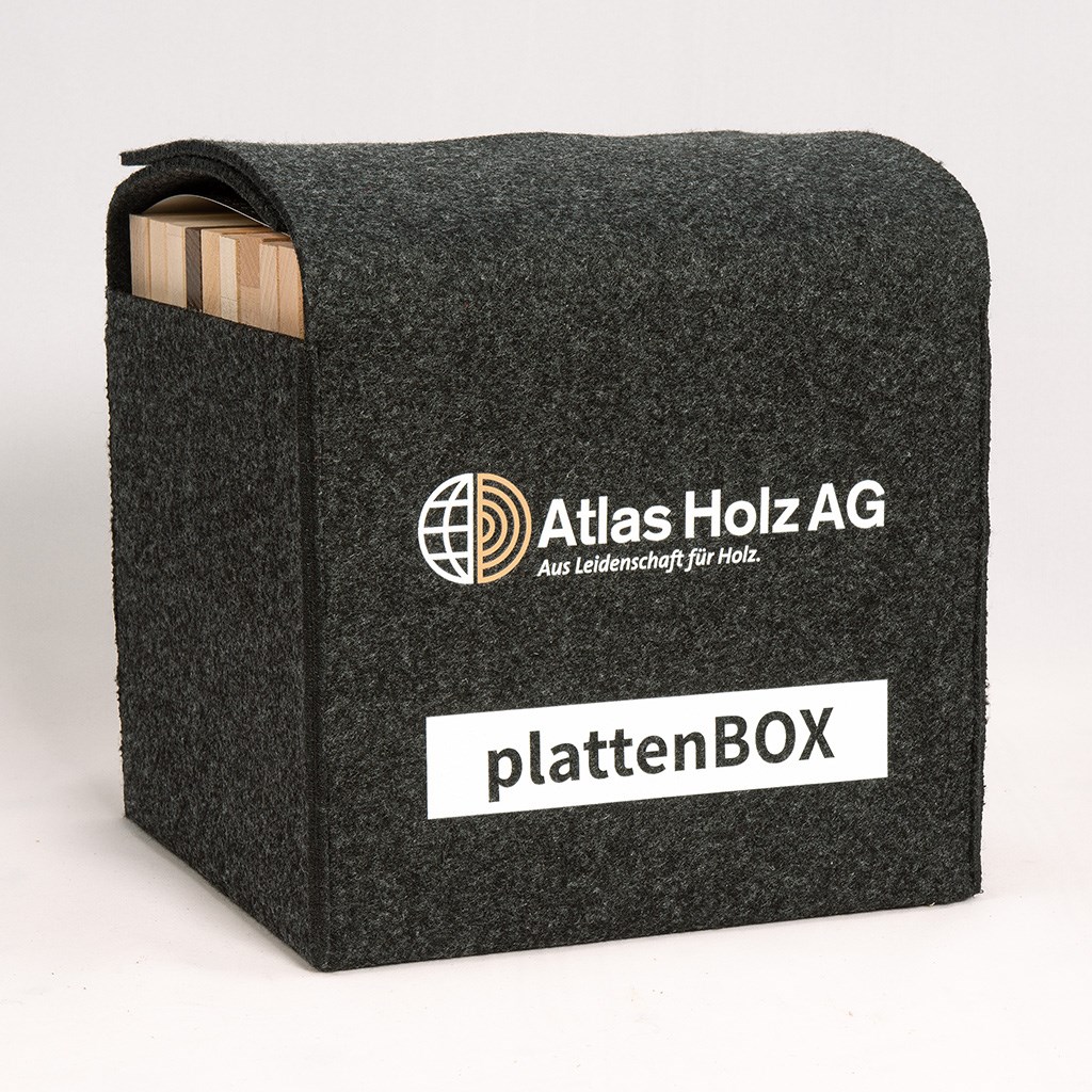 boardsBOX [1] by Atlas Holz AG | made of felt with 20 samples