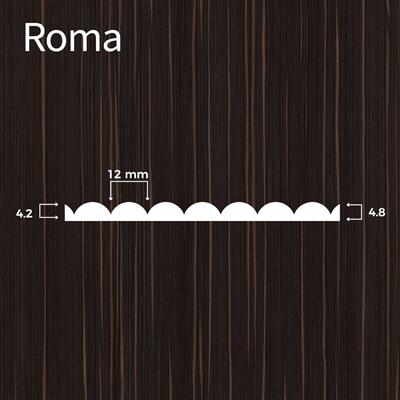 Decklage Relief Fresati ROMA | 12.42 ALPI Ebenholz Ammara