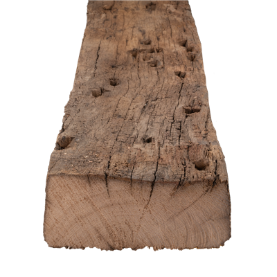 Block-/Strickwände Eiche Altholz original | grob gereinigt 100 mm+