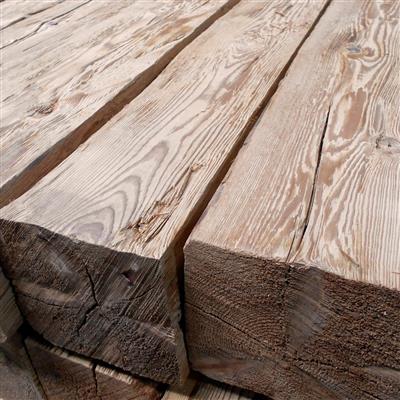 Timber Beams Spruce steamed maschine-chopped, brushed 5000 x 120 x 120 mm