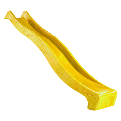 HDPE Kunststoff Wellenrutsche gelb | für Podesthöhe 150 cm