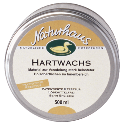 NATURHAUS Hartwachs farblos 500 ml für stark belastete Oberflächen, kratzfest