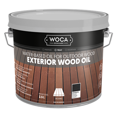 WOCA Exterior-Öl (Wood Oil) Anthrazit 2.5 l Grundbehandlung/Pflege von Holz im Aussenbereich