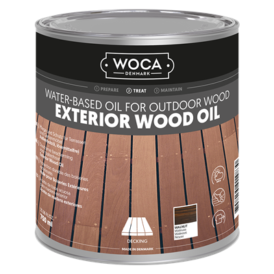 WOCA Exterior-Öl (Wood Oil) Walnuss 0.75 l Grundbehandlung/Pflege von Holz im Aussenbereich