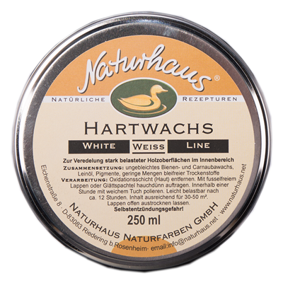 NATURHAUS Hartwachs weiss 250 ml für stark belastete Oberflächen, kratzfest