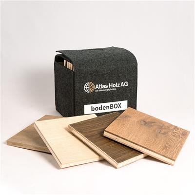 parquetBOX by Atlas Holz AG | made of felt with 10 samples