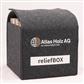 reliefBOX di Atlas Holz AG | fatto di feltro con 28 campioni di Relief Fresati e Move